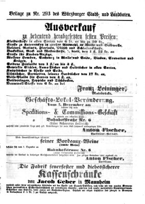 Würzburger Stadt- und Landbote Samstag 7. Dezember 1872