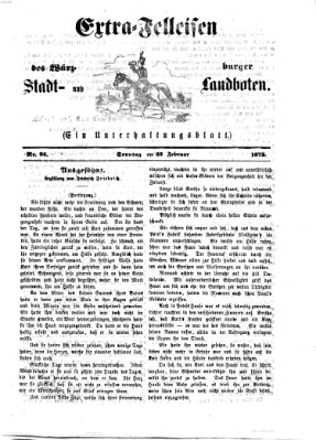 Extra-Felleisen (Würzburger Stadt- und Landbote) Sonntag 25. Februar 1872