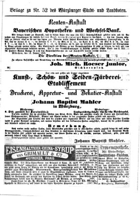 Würzburger Stadt- und Landbote Samstag 1. März 1873