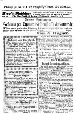 Würzburger Stadt- und Landbote Montag 8. September 1873