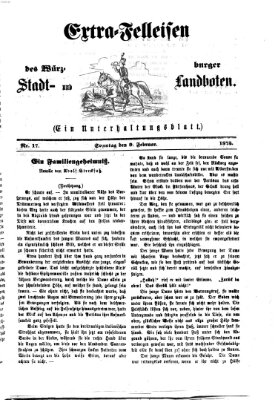 Extra-Felleisen (Würzburger Stadt- und Landbote) Sonntag 9. Februar 1873