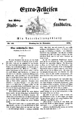 Extra-Felleisen (Würzburger Stadt- und Landbote) Dienstag 18. November 1873