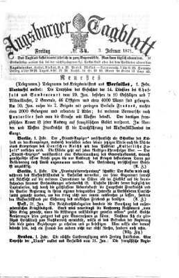 Augsburger Tagblatt Freitag 3. Februar 1871