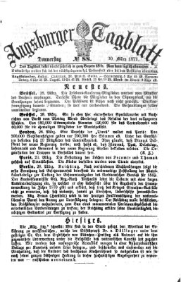 Augsburger Tagblatt Donnerstag 30. März 1871