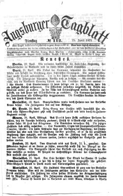 Augsburger Tagblatt Dienstag 25. April 1871