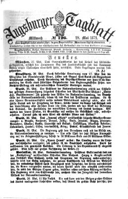Augsburger Tagblatt Mittwoch 28. Mai 1873