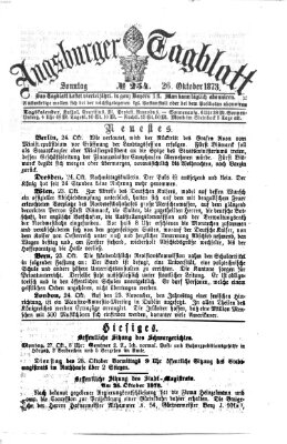 Augsburger Tagblatt Sonntag 26. Oktober 1873