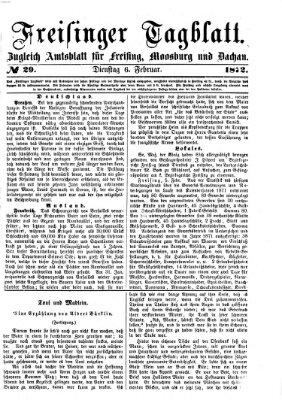 Freisinger Tagblatt (Freisinger Wochenblatt) Dienstag 6. Februar 1872