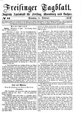Freisinger Tagblatt (Freisinger Wochenblatt) Sonntag 11. Februar 1872