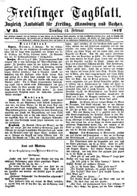 Freisinger Tagblatt (Freisinger Wochenblatt) Dienstag 13. Februar 1872