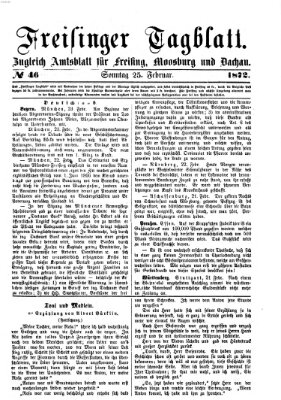 Freisinger Tagblatt (Freisinger Wochenblatt) Sonntag 25. Februar 1872