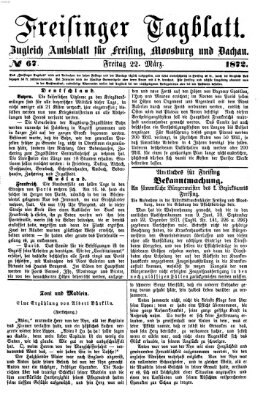 Freisinger Tagblatt (Freisinger Wochenblatt) Freitag 22. März 1872