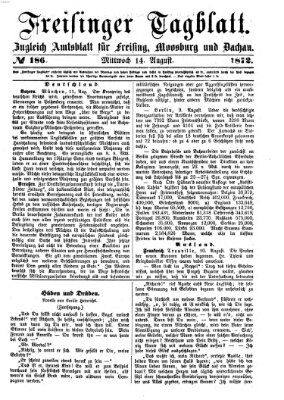 Freisinger Tagblatt (Freisinger Wochenblatt) Mittwoch 14. August 1872