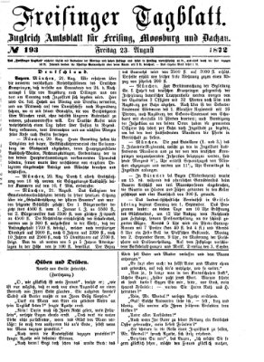 Freisinger Tagblatt (Freisinger Wochenblatt) Freitag 23. August 1872
