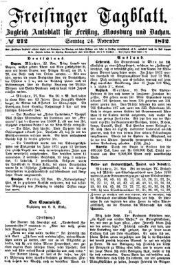 Freisinger Tagblatt (Freisinger Wochenblatt) Sonntag 24. November 1872
