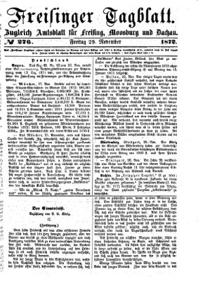 Freisinger Tagblatt (Freisinger Wochenblatt) Freitag 29. November 1872