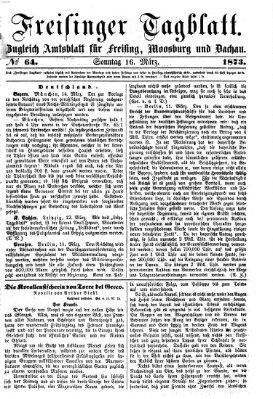 Freisinger Tagblatt (Freisinger Wochenblatt) Sonntag 16. März 1873