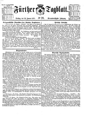 Fürther Tagblatt Dienstag 24. Januar 1871