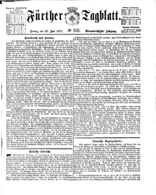 Fürther Tagblatt Freitag 30. Juni 1871