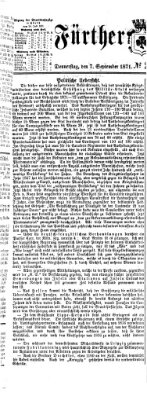 Fürther Tagblatt Donnerstag 7. September 1871