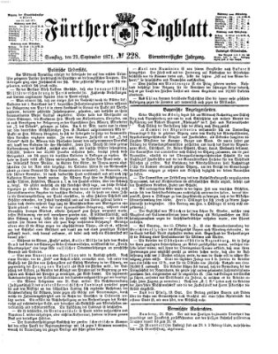 Fürther Tagblatt Samstag 23. September 1871