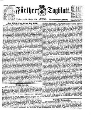 Fürther Tagblatt Dienstag 31. Oktober 1871