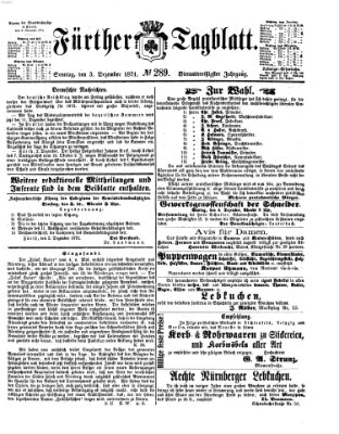Fürther Tagblatt Sonntag 3. Dezember 1871