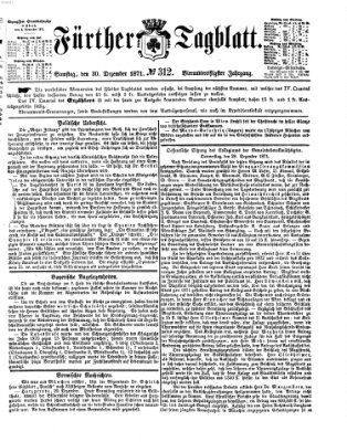 Fürther Tagblatt Samstag 30. Dezember 1871