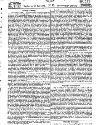 Fürther Tagblatt Samstag 20. April 1872