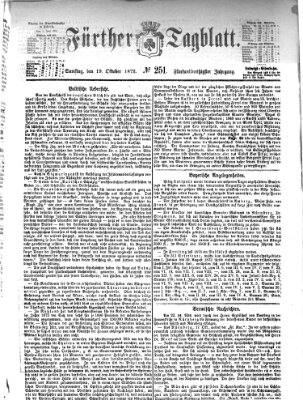 Fürther Tagblatt Samstag 19. Oktober 1872
