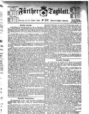 Fürther Tagblatt Sonntag 20. Oktober 1872
