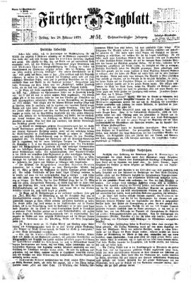 Fürther Tagblatt Freitag 28. Februar 1873