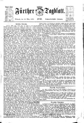 Fürther Tagblatt Mittwoch 12. März 1873