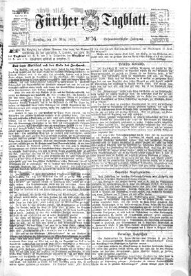Fürther Tagblatt Samstag 29. März 1873