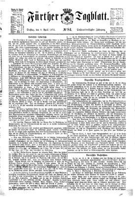 Fürther Tagblatt Dienstag 8. April 1873