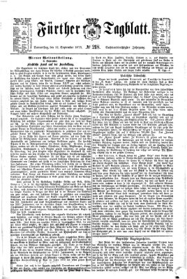 Fürther Tagblatt Donnerstag 11. September 1873