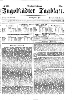 Ingolstädter Tagblatt Samstag 7. Juni 1873