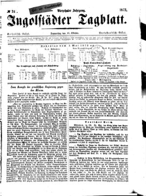Ingolstädter Tagblatt Donnerstag 16. Oktober 1873