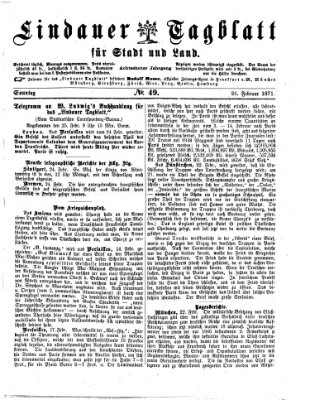 Lindauer Tagblatt für Stadt und Land Sonntag 26. Februar 1871