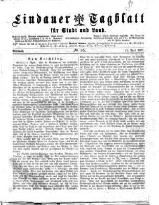 Lindauer Tagblatt für Stadt und Land Mittwoch 12. April 1871