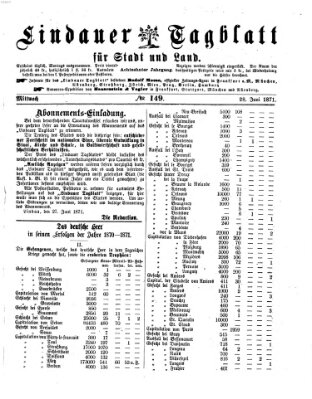 Lindauer Tagblatt für Stadt und Land Mittwoch 28. Juni 1871