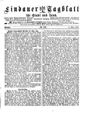 Lindauer Tagblatt für Stadt und Land Samstag 2. März 1872