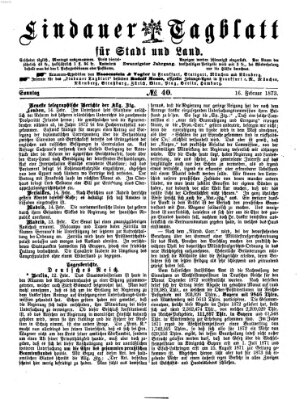 Lindauer Tagblatt für Stadt und Land Sonntag 16. Februar 1873