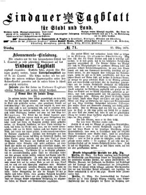 Lindauer Tagblatt für Stadt und Land Dienstag 25. März 1873