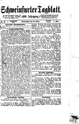 Schweinfurter Tagblatt Donnerstag 30. März 1871