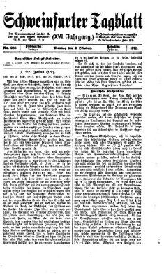 Schweinfurter Tagblatt Montag 2. Oktober 1871