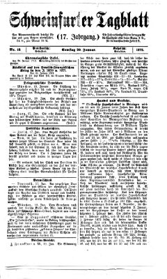 Schweinfurter Tagblatt Samstag 20. Januar 1872