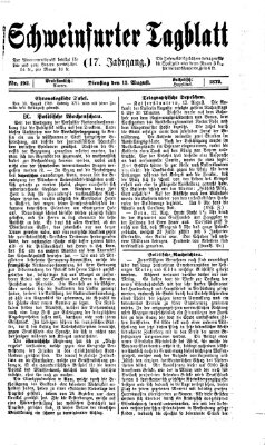 Schweinfurter Tagblatt Dienstag 13. August 1872