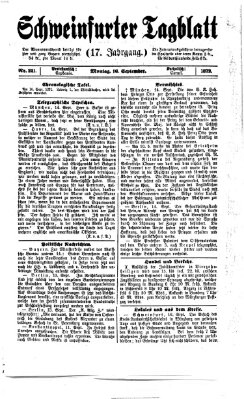 Schweinfurter Tagblatt Montag 16. September 1872