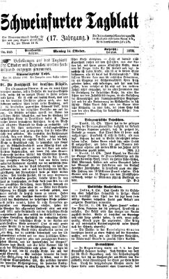 Schweinfurter Tagblatt Montag 14. Oktober 1872
